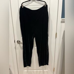 Eloquii Black Velvet Women's Trousers